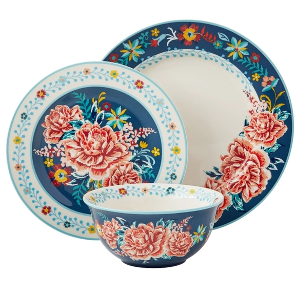 ❤️ 12 Piece Set New Pioneer Woman Keepsake Floral Dinnerware Set - Picture 1 of 6
